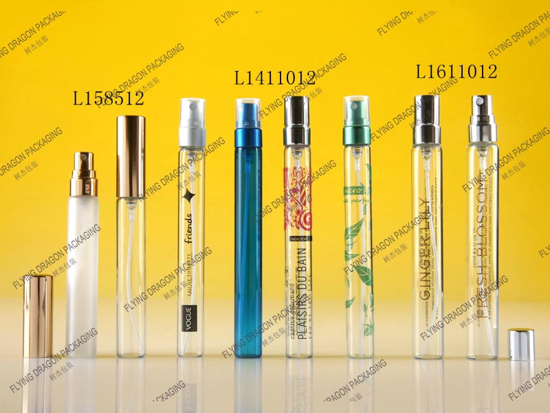 10-15ML 螺口管制瓶配铝喷和铝盖&塑盖；口袋香水瓶，小容量喷雾管瓶；便携式香水喷雾瓶 容量可定制[L]